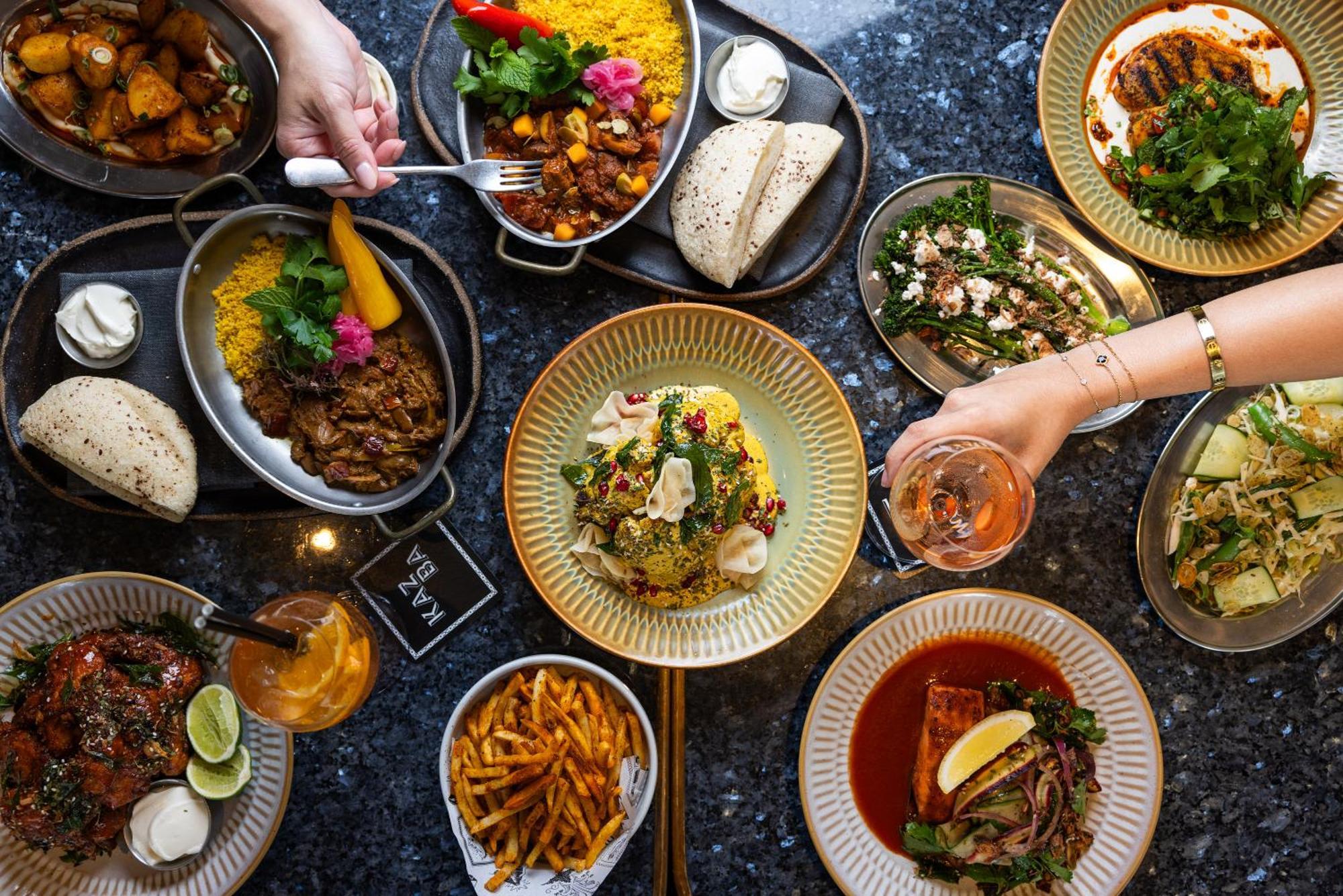 Ovolo The Valley Brisbane Exteriér fotografie A selection of dishes at KARN